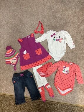 Gymboree (6-12 Months) Baby Girl Cute Bear Dress and Bodysuit Set